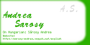 andrea sarosy business card